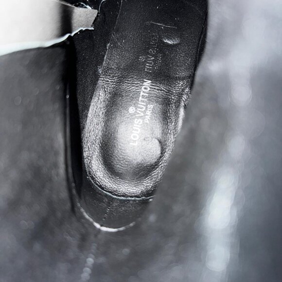 Chunky heel square toe monogram ankle bootie - Picture 3 of 8